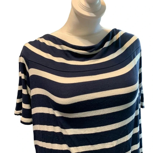 INC International Concepts Women size 1X over the shoulder nautical blouse - Picture 2 of 5